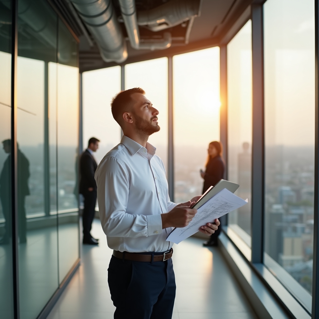 Инженер KSP System проводит обследование объекта