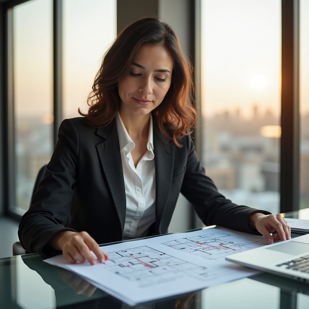 Специалист KSP System работает с технической документацией